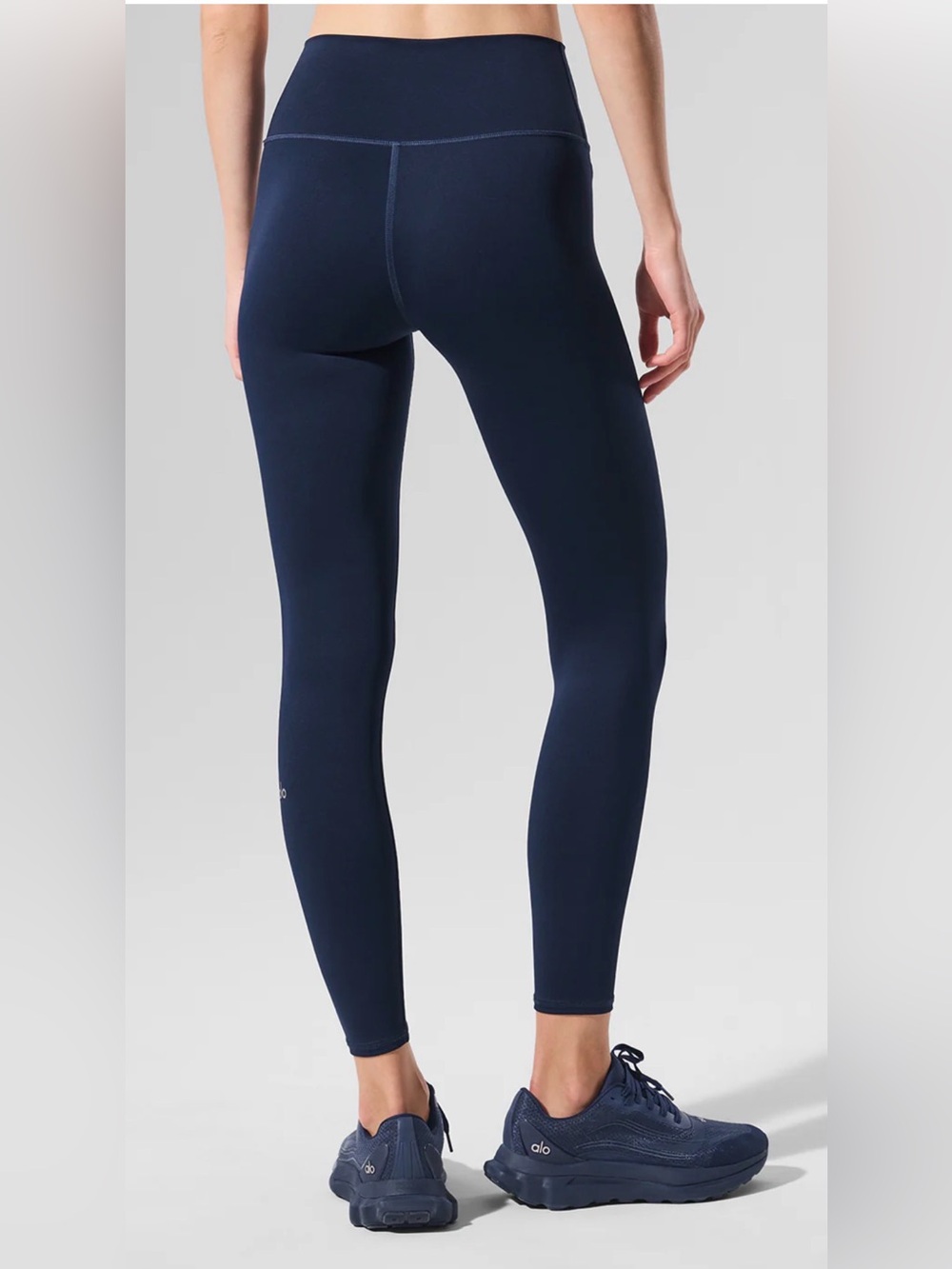 Alo High Waist 7/8 Air Lift Leggings - Navy - Picture 3 of 10